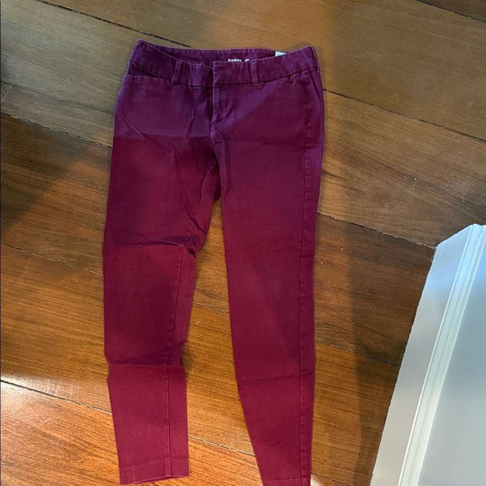 Old Navy Women's Straight Leg Pants - Burgundy